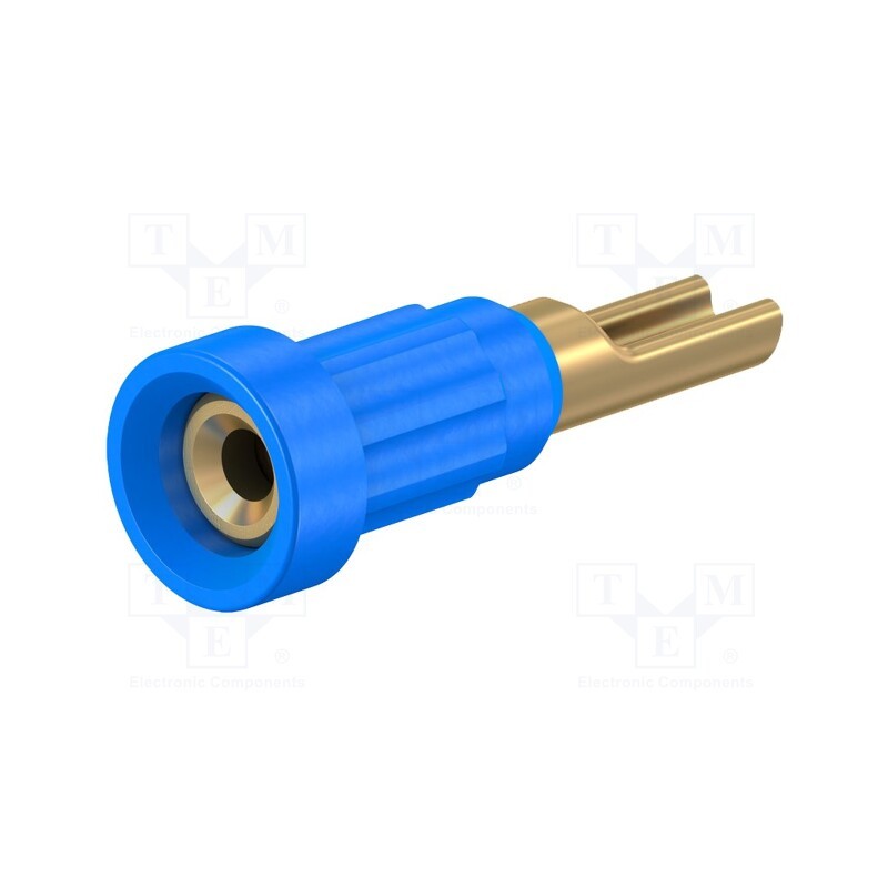 1 pcs x STu00c4UBLI - 23.1010-23 - Connector: socket 1mm, blue, 20A, soldered, Type: insulated, 11.2mm