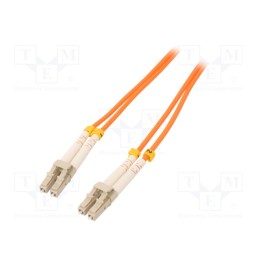 1 pcs x QOLTEC - 50462 - Fiber patch cord, OM2, LC/UPC,both sides, 3m, LSZH, orange