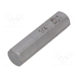 1 pcs x WERA - 5135076001 - Screwdriver bit, Hex Plus key, HEX 1/4', Overall len: 25mm