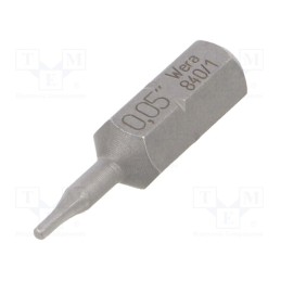 1 pcs x WERA - 5135060001 - Screwdriver bit, Hex Plus key, HEX 0,05', Overall len: 25mm