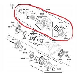 Kymco mxu maxxer 450 465 centrifugal clutch