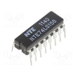 1 pcs x NTE Electronics - NTE74LS158 - IC: digital, 2 to 1 line,demultiplexer,data selector, Ch: 4, TTL
