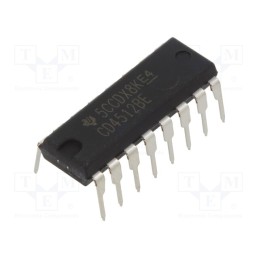 1 pcs x NTE Electronics - NTE4512B - IC: digital, data selector, Ch: 8, DIP16, 3÷18VDC, OUT: 3-state, CMOS