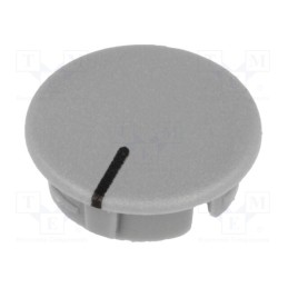 2 pcs x OKW - A4116108 - Cap, ABS, grey, push-in, Pointer: black, round, A2516,A2616