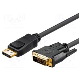 1 pcs x Goobay - 51960 - Cable, DisplayPort 1.1, DisplayPort plug,DVI-D (24+1) plug