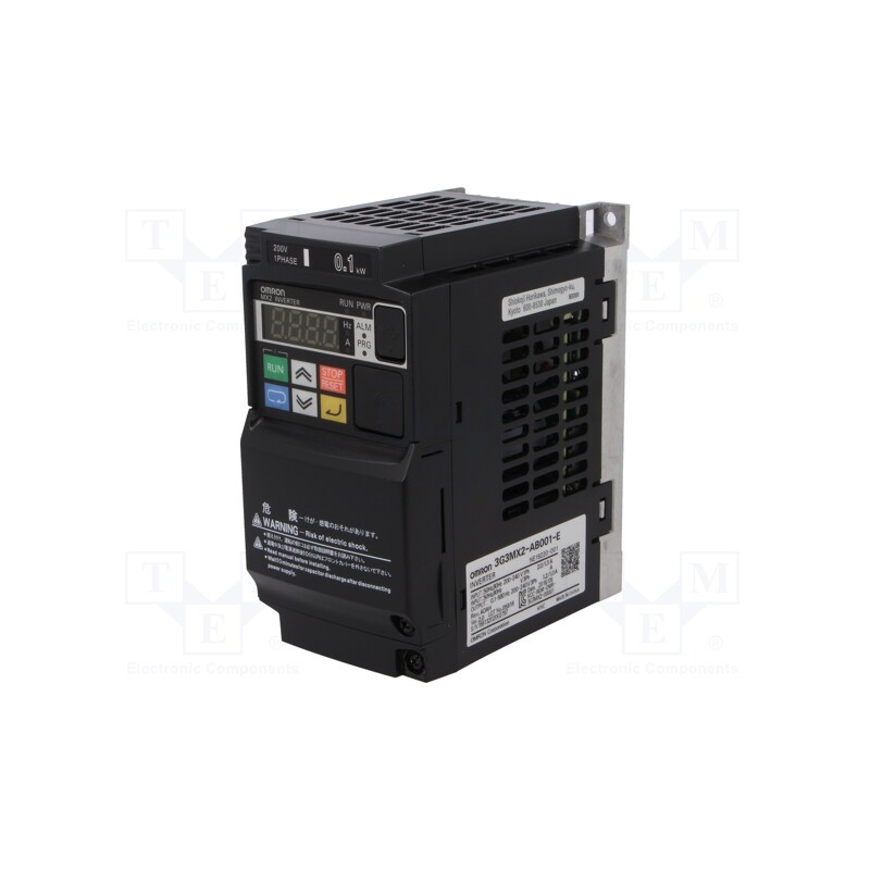 1 pcs x OMRON - 3G3MX2-AB001-E - Vector inverter, Max motor power: 0.1/0.2kW, 200÷240VAC, IN: 10