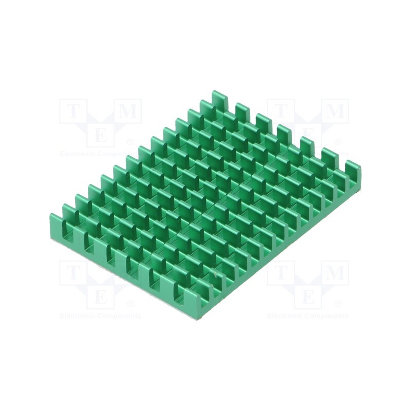 1 pcs x - ODS-15697 - Heatsink: extruded, grilled, Raspberry Pi, green, L: 40mm, W: 30mm