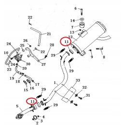 Buyang cf moto benyco muffler exhaust gasket