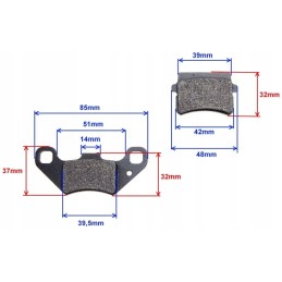 Brake pads shineray atv150 front brake set org