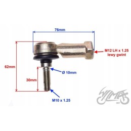 Steering rod end l atv version b