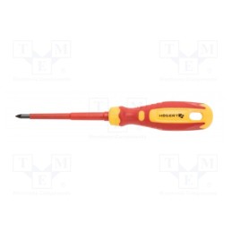 1 pcs x Hu00d6GERT TECHNIK - HT1S968 - Screwdriver, slim, insulated, Pozidriv®, PZ1, 100mm, 1kVAC
