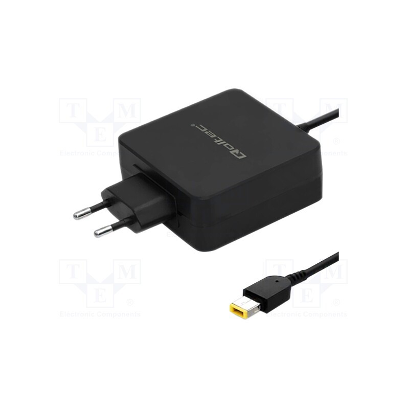 1 pcs x QOLTEC - 51766 - Power supply: switched-mode, 20VDC, 3.25A, Out: Slim tip+pin, 65W