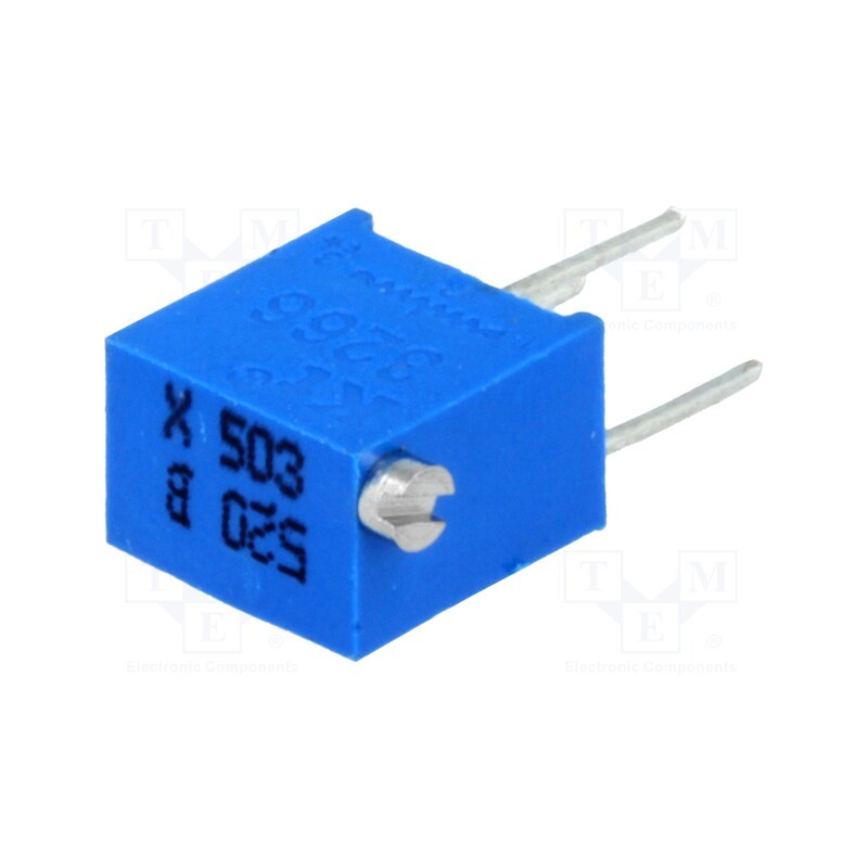 2 pcs x SR PASSIVES - T67X-50K - Potentiometer: mounting, multiturn, 50kΩ, 250mW, ±10%, linear, THT