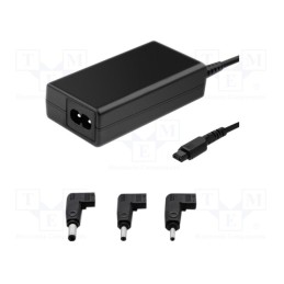 1 pcs x QOLTEC - 51757 - Power supply: switched-mode, 19VDC, 3.42A, 65W, for notebooks