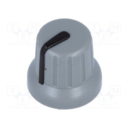 2 pcs x SR PASSIVES - GMN-4SBK - Knob, miniature,with pointer, ABS, Øshaft: 6mm, Ø16x14mm, grey