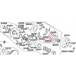 Rubber bumper bush, centrifugal clutch kymco mxu kxr maxxer 150 250 300