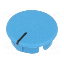 2 pcs x OKW - A4116106 - Cap, ABS, blue, push-in, Pointer: black, round, A2516,A2616