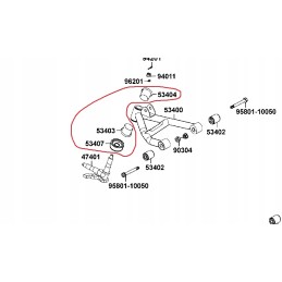 Kymco KXR Maxxer 50 90 swing arm stub repair kit