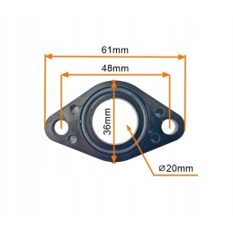 Ebonite O-ring seal for the intake manifold of the Los King moped