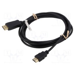 1 pcs x Goobay - 64837 - Cable, DisplayPort 1.2,HDMI 1.4, DisplayPort plug,HDMI plug, 3m