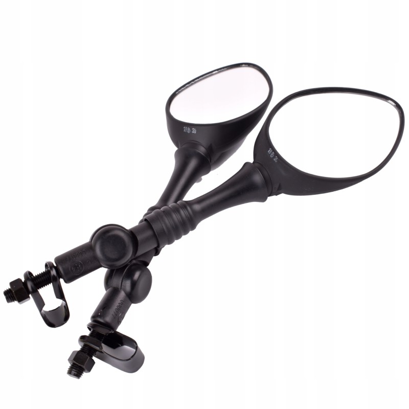 Articulated, adjustable, adjustable mirrors for quad ATV