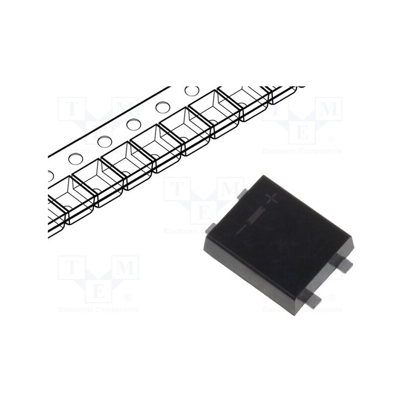10 pcs x DC COMPONENTS - B1MF - Bridge rectifier: single-phase, 1kV, If: 1A, Ifsm: 35A, MBFL, SMT