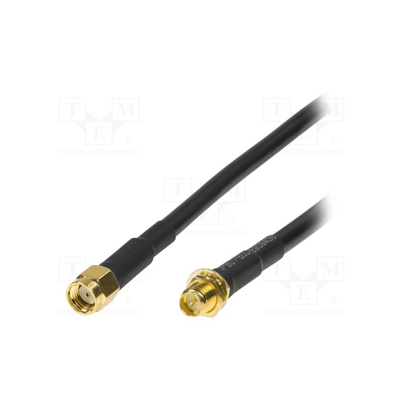 1 pcs x LOGILINK - WL0101 - Cable, 50Ω, 5m, RP-SMA male,RP-SMA female, shielded, black