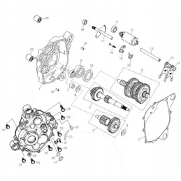 Gear spring barrel atv quad adly 280