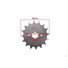 Front sprocket 428 16z 14x17m atv cross 110 125 bri