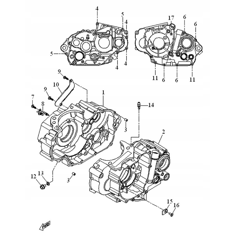 Lucky Star 450 crankcases original