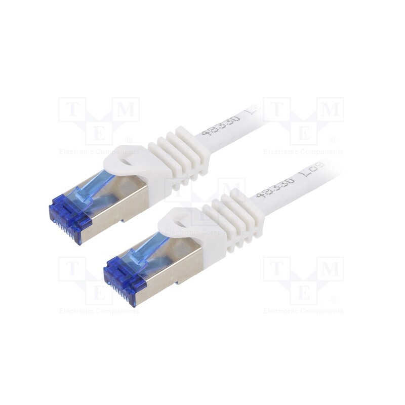 1 pcs x LOGILINK - C6A031S - Patch cord, S/FTP, 6a, stranded, Cu, LSZH, white, 1m, 26AWG, -20÷75°C