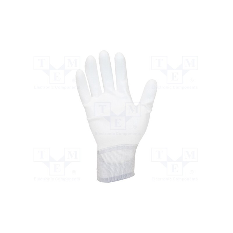 1 set x ANTISTAT - 109-0068 - Protective gloves, ESD, S, polyamide, white