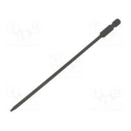 1 pcs x KING TONY - 711508T - Screwdriver bit, Torx®, TX08, Overall len: 150mm