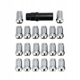 Chrome conical nuts for Polaris RZR1000, M12 thread