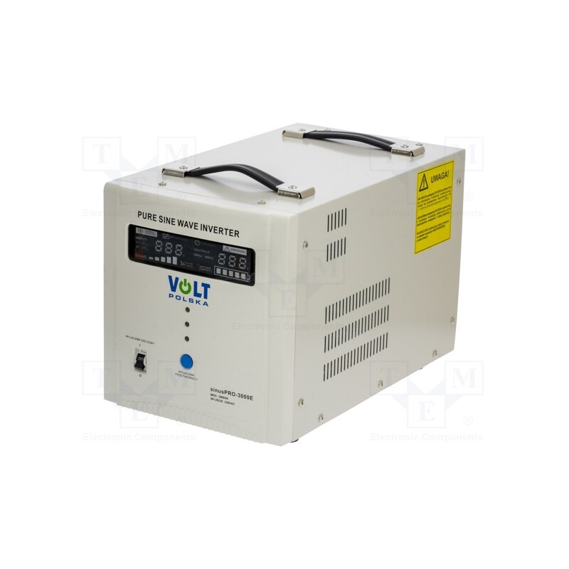 1 pcs x VOLT POLSKA - SINUS PRO 3000 E 48/230V - Converter: DC/AC, 2.1kW, Uout: 230VAC, Out: mains 230V, 0÷40°C, 48V