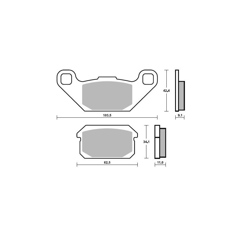 Rear brake pads atv linhai cf allroad 260 300