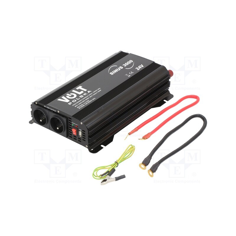 1 pcs x VOLT POLSKA - 3SIP300024 - Converter: DC/AC, 1500W, Uout: 230VAC, 21÷28VDC, Ppeak: 3000W, 24V