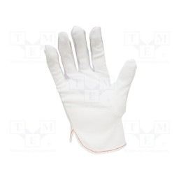 1 set x ANTISTAT - 509-0002 - Protective gloves, ESD, M, polyester,PVC,carbon fiber, white