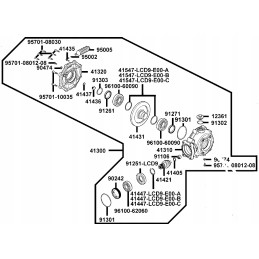 Rear gear differential kymco mxu 300 300r 250 s
