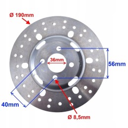 Rear brake disc atv quad bashan 200