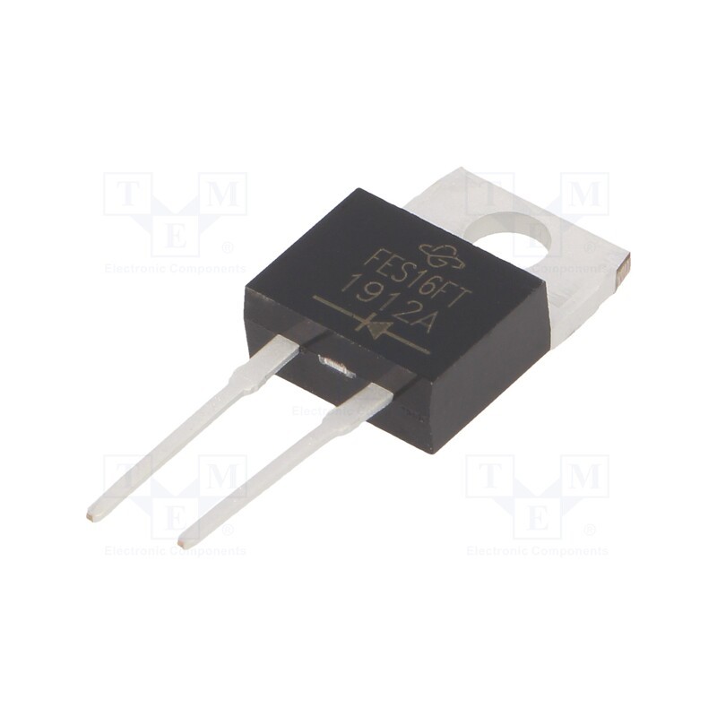1 pcs x VISHAY - FES16FT-E3/45 - Diode: rectifying, THT, 300V, 16A, , Ifsm: 250A, TO220AC, 50ns