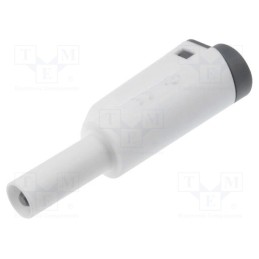 1 pcs x ELECTRO-PJP - 1066-WS - Plug, 4mm banana, 36A, 1kVAC, white, insulated, 56mm, 2.5mm2