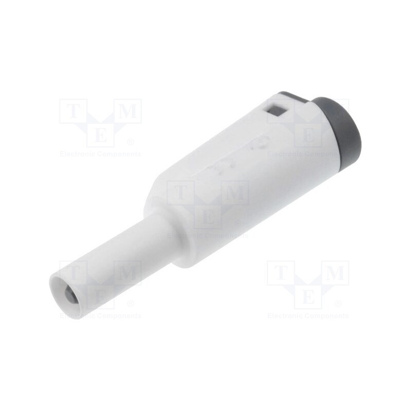 1 pcs x ELECTRO-PJP - 1066-WS - Plug, 4mm banana, 36A, 1kVAC, white, insulated, 56mm, 2.5mm2