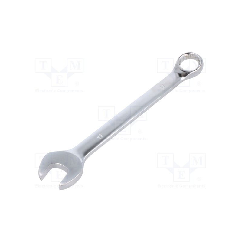 1 pcs x PG TOOLS - PGT109 - Wrench, combination spanner, 17mm, Chrom-vanadium steel, satin