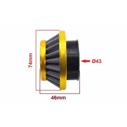 Air filter cone fi 42mm pocket gold bri