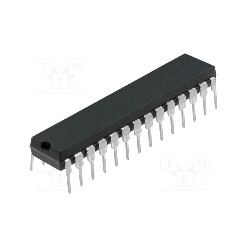1 pcs x MICROCHIP TECHNOLOGY - ATMEGA168A-PU - IC: AVR microcontroller, DIP28, 1.8÷5.5VDC, Ext.inter: 24, Cmp: 1