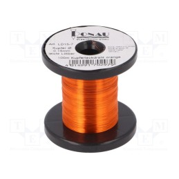 1 rol x DONAU ELEKTRONIK - LD15-7 - Silver plated copper wires, 0.15mm, 0.029kg, orange, 100m