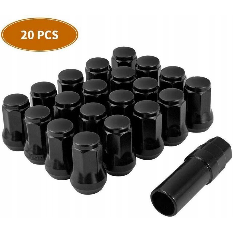 Black conical nuts for Polaris RZR1000, M12 thread