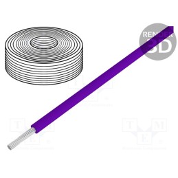 1 rol x DONAU ELEKTRONIK - 150-016 - Wire, stranded, Cu, 0.5mm2, PVC, violet, 60V, 10m, Class: 5, 1x0.5mm2