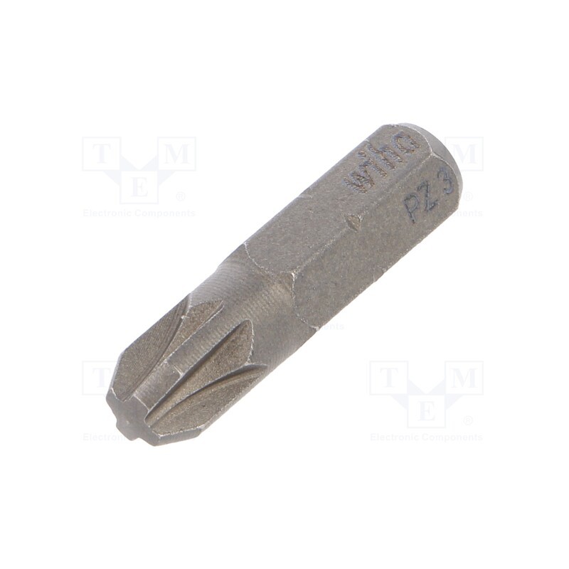 1 set x WIHA - 7861 - Screwdriver bit, Pozidriv®, PZ3, Overall len: 25mm, 3pcs, STANDARD